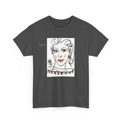Unisex Heavy Cotton Tee - Motiv:  Front Lina, Neck Label
