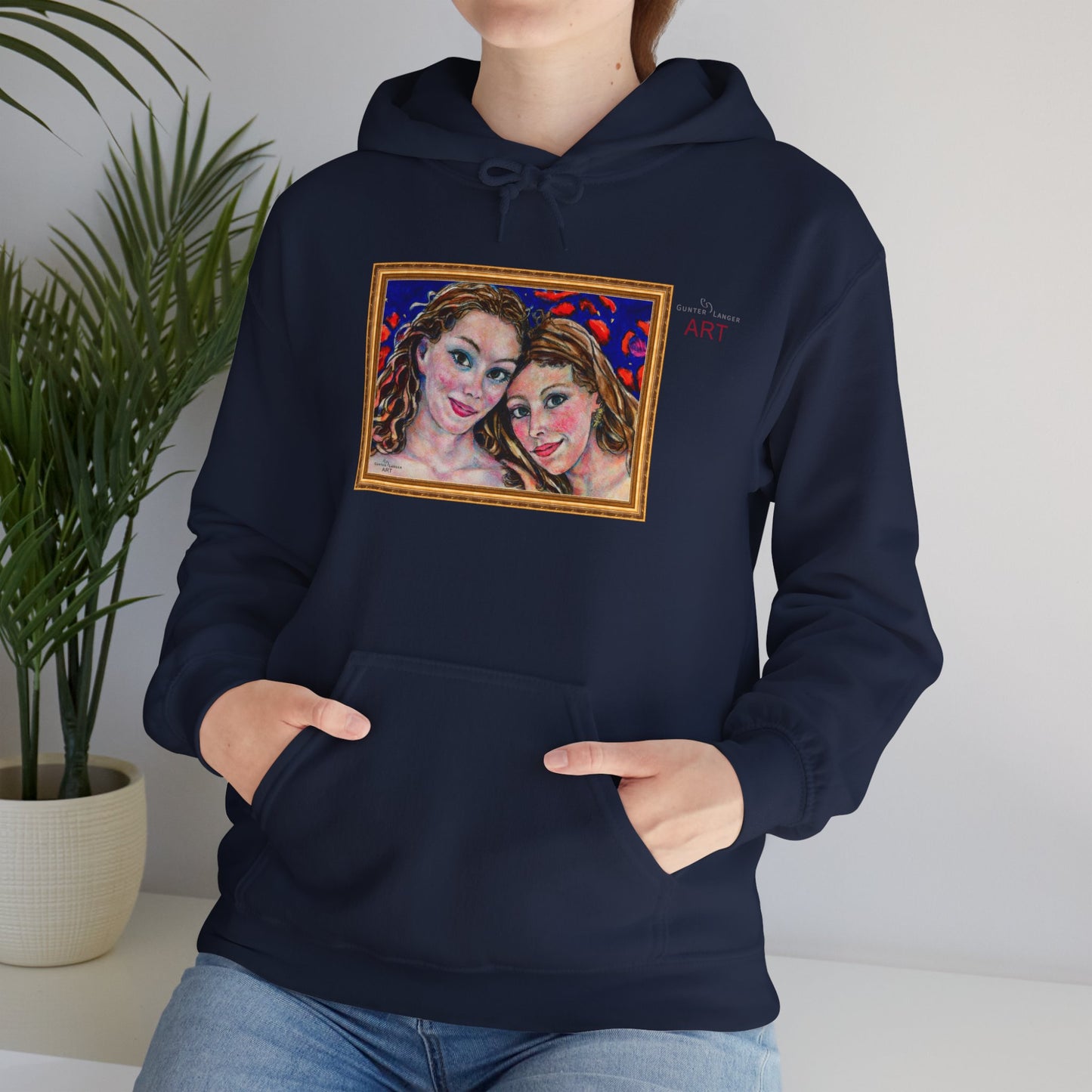 Unisex Heavy Blend™ Hooded Sweatshirt - Motiv: Front "Freundinnen" H 17,5 cm