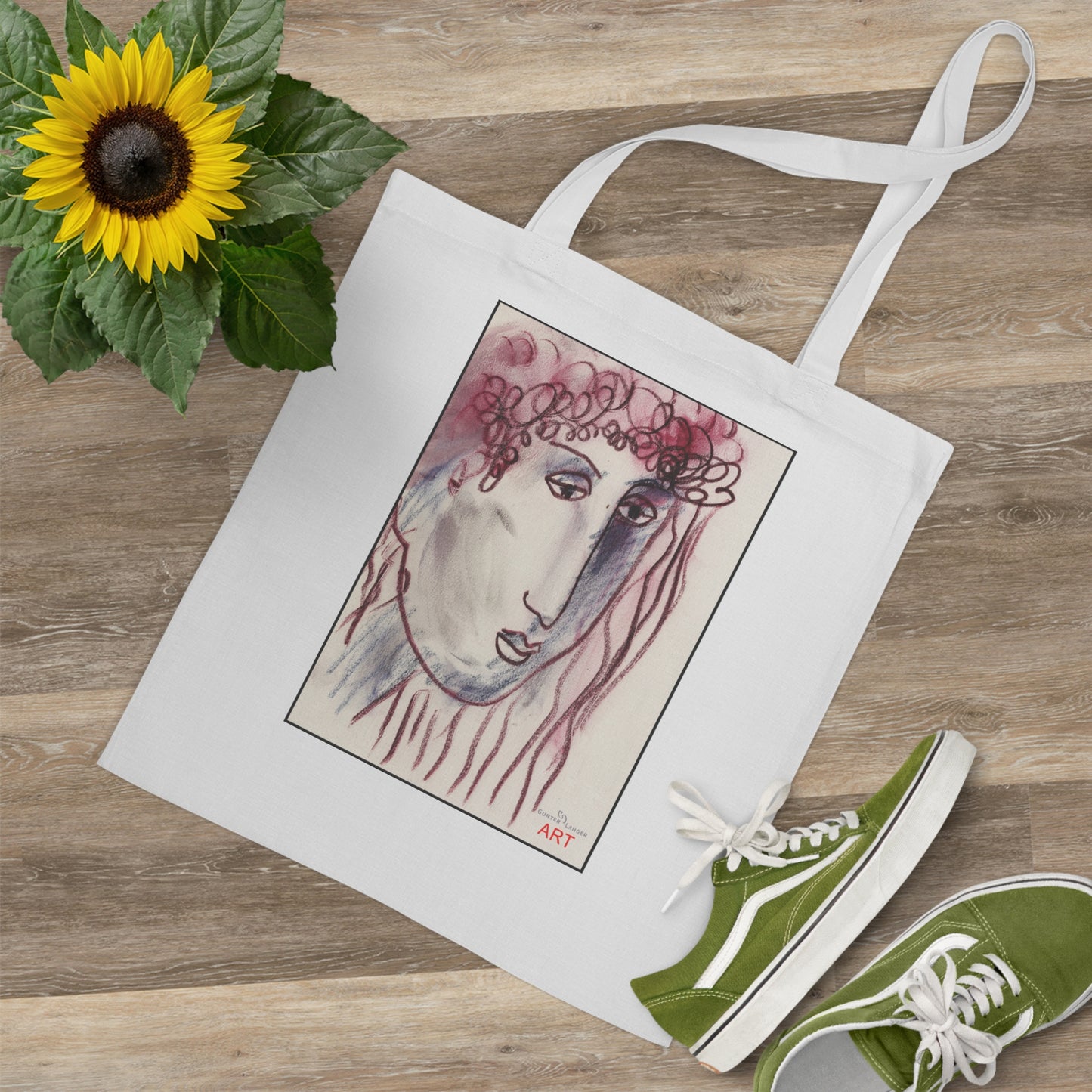 Tote Bag - Motiv: Mona, einseitig bedruckt, H30,5 cm