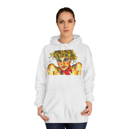 Unisex College Hoodie - Motiv: Frontseite Ina, frei, H 23,5 cm