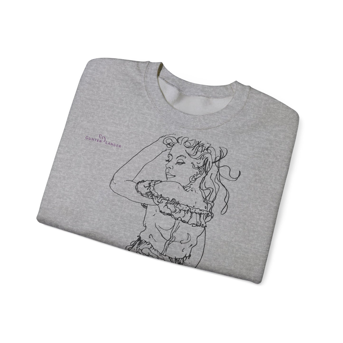 Unisex Heavy Blend™ Crewneck Sweatshirt - Motiv: Front Valentina, H 43 cm