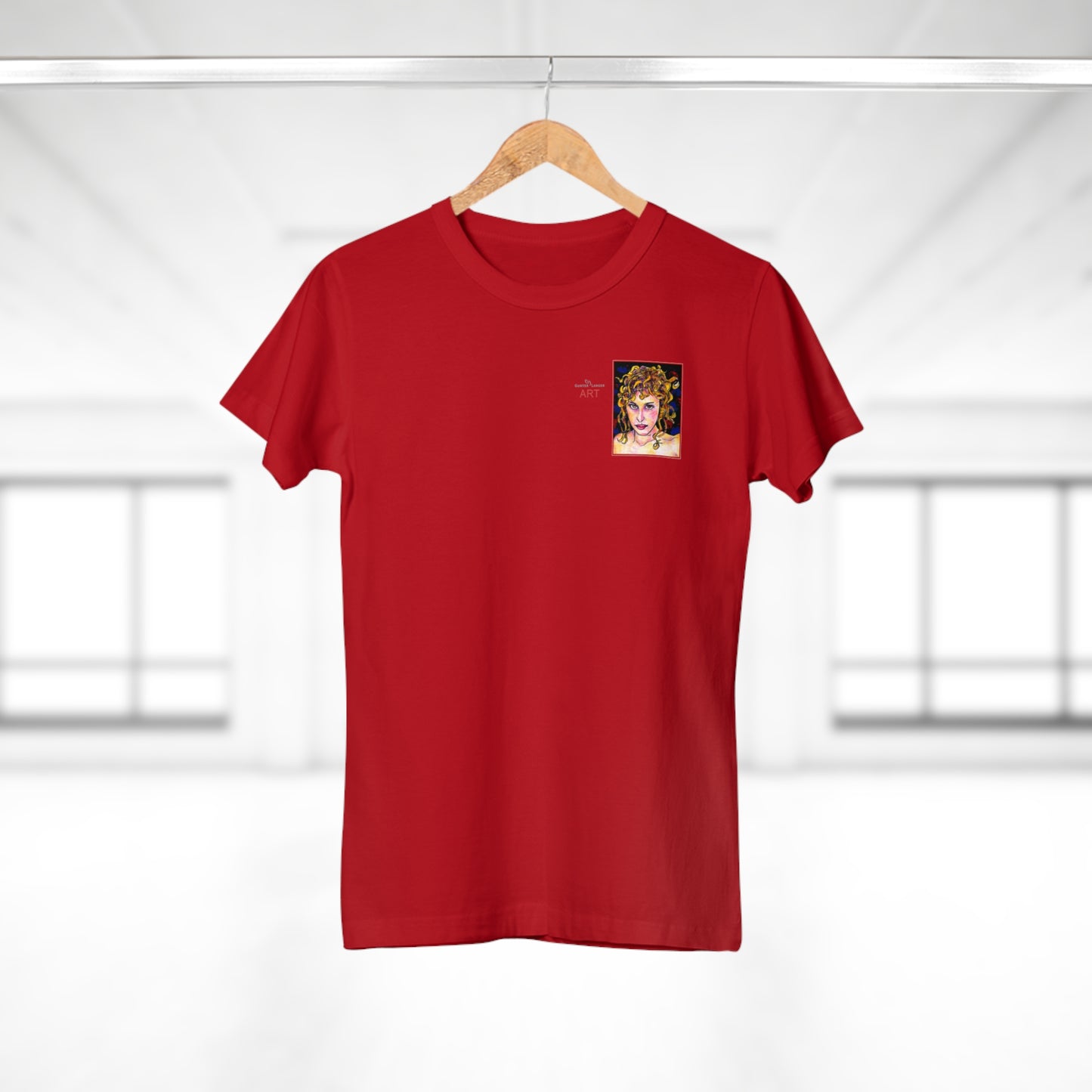 Single Jersey Women's T-shirt - Motiv: Antonietta, Front  H 9 cm & Rückseite H 37 cm