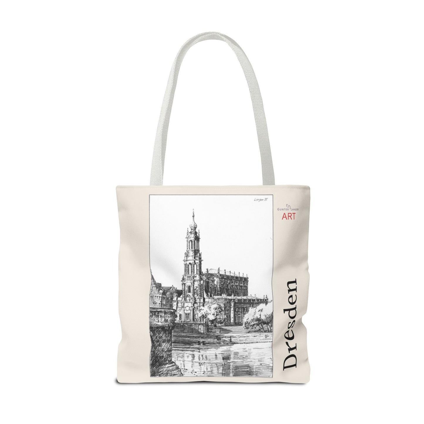 Tote Bag (AOP) - Motiv: Dresden -  Hofkirche, Bleistift