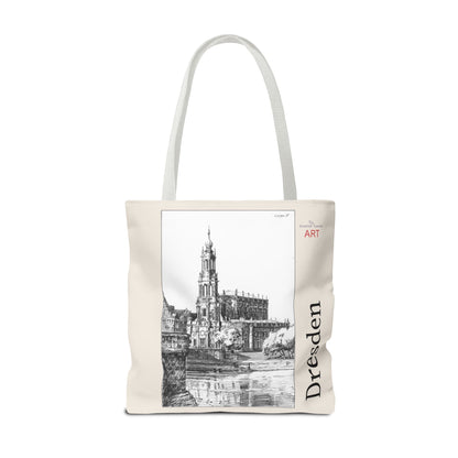 Tote Bag (AOP) - Motiv: Dresden -  Hofkirche, Bleistift