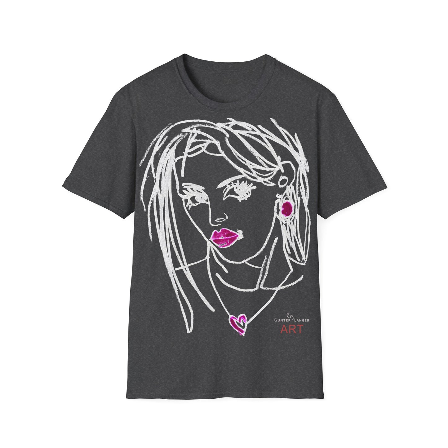 Unisex Softstyle T-Shirt - Motiv: Front Raja, H 49cm sw