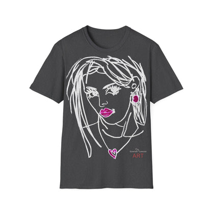 Unisex Softstyle T-Shirt - Motiv: Front Raja, H 49cm sw