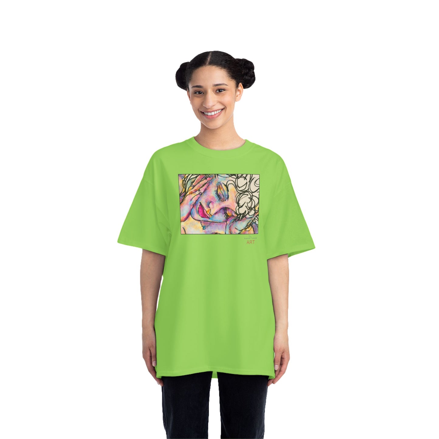 Beefy-T®  Short-Sleeve T-Shirt - Motiv: Front Mara, H 20 cm & Rückseite Mara, H 26 cm