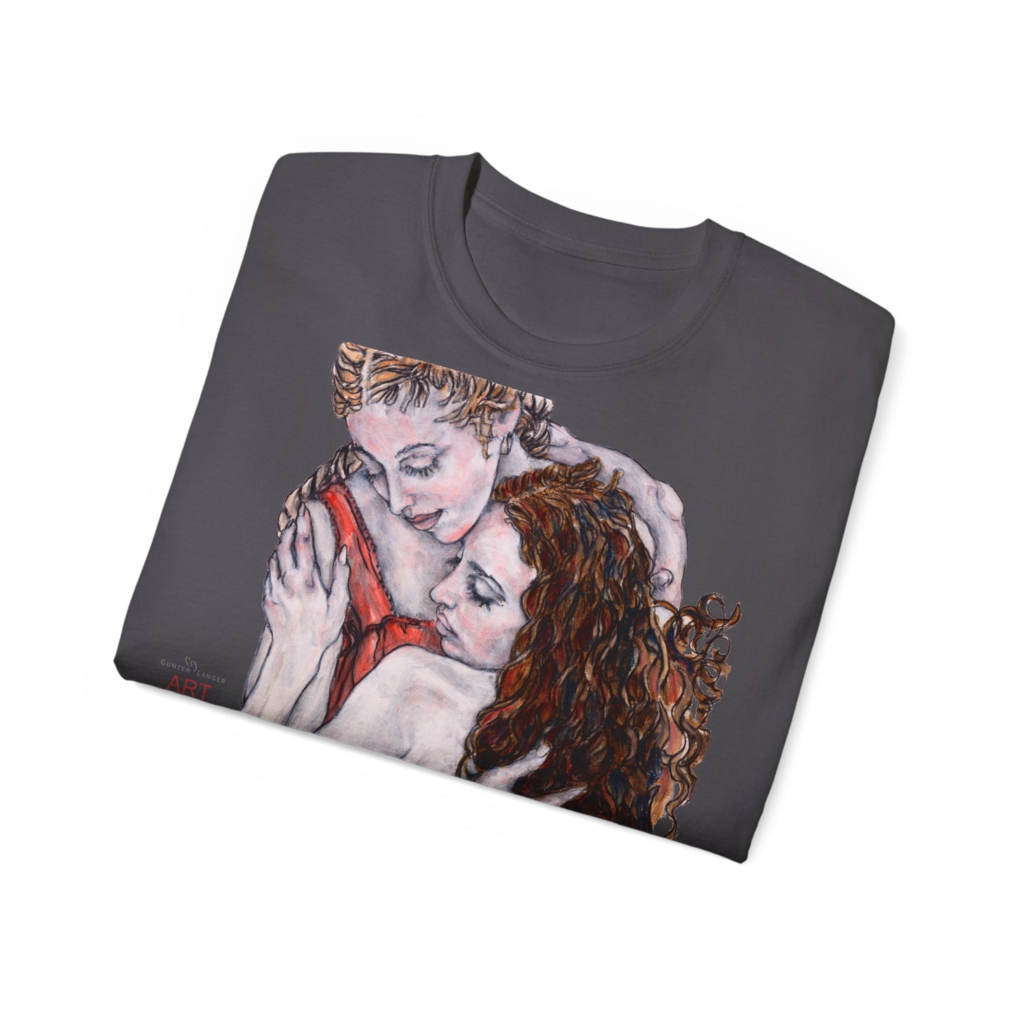 Unisex Ultra Cotton Tee - Mutter und Tochter, Front Bei dir, H 49 cm