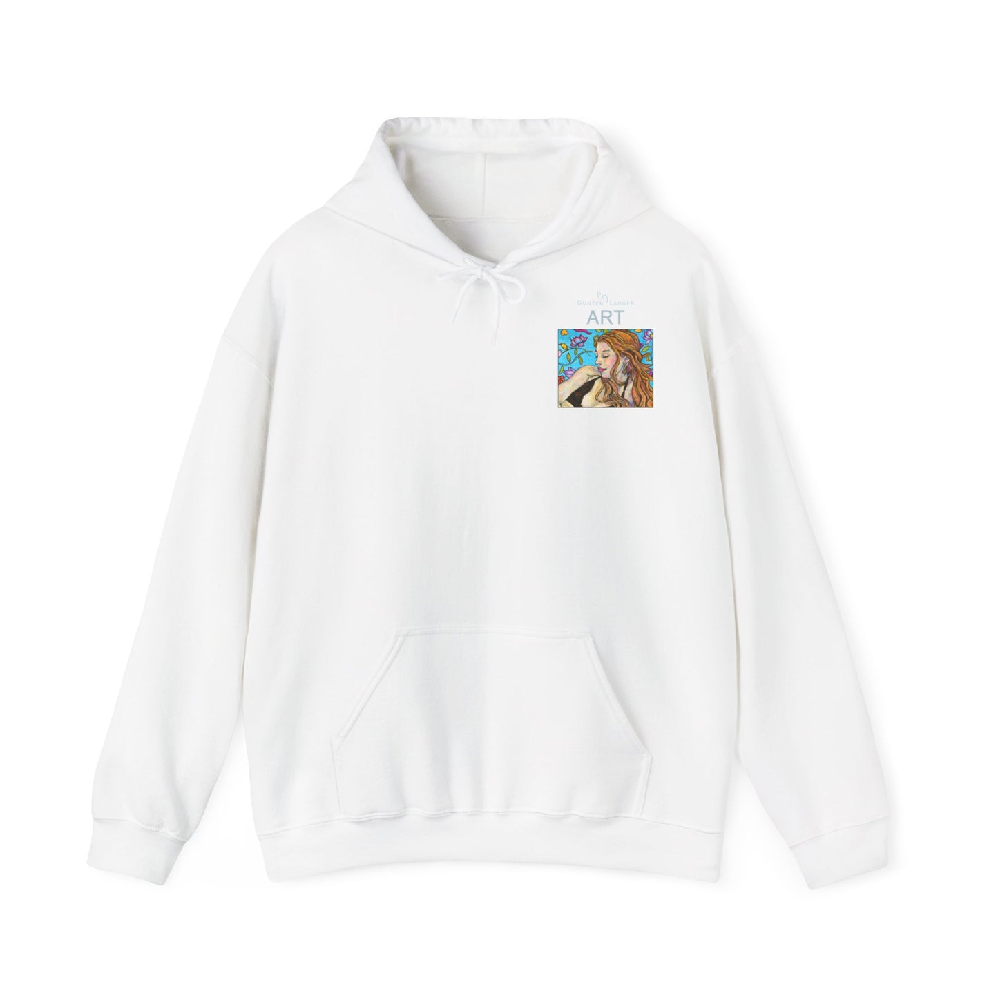 Unisex Heavy Blend™ Hooded Sweatshirt - Motiv: Front Ida, (Ausschnitt H 8,5 cm) & Rückseite Ida, H 42,5 cm
