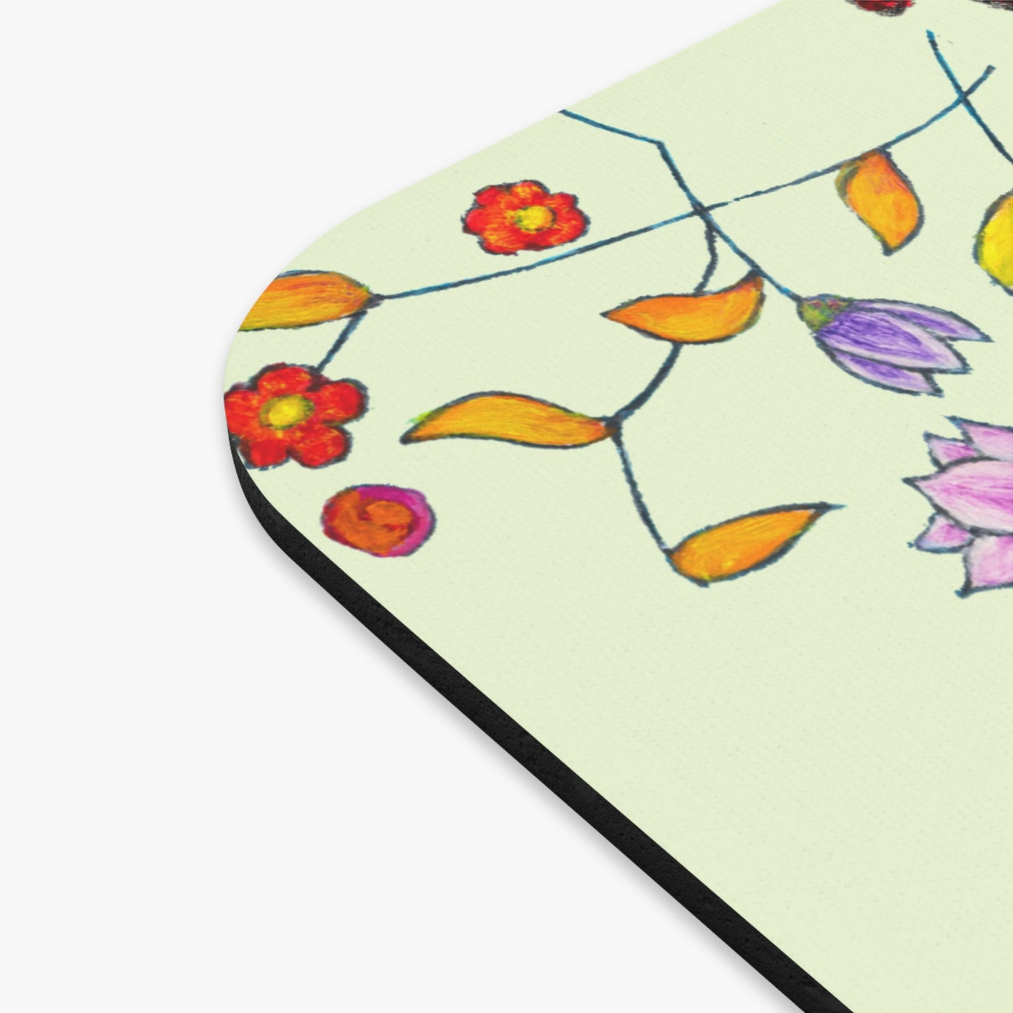 Mouse Pad (Rectangle) - Motiv: Lea, Hellgrün, Ranken