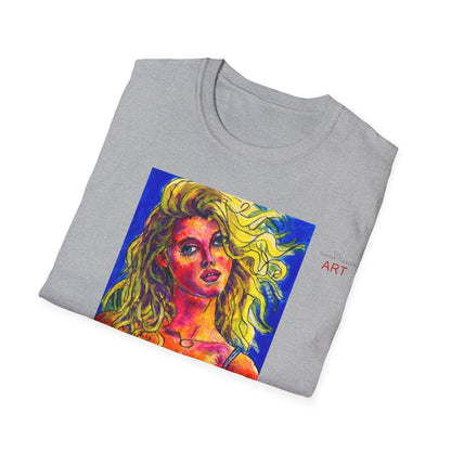 Unisex Softstyle T-Shirt - Motiv: Front Mascha,  H 33cm Korr2 sw