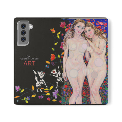 Flip Cases - Motiv: Waldnymphen, Schwarz, Seifenblasen