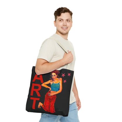 Tote Bag (AOP) - Motiv: Lea, Schwarz