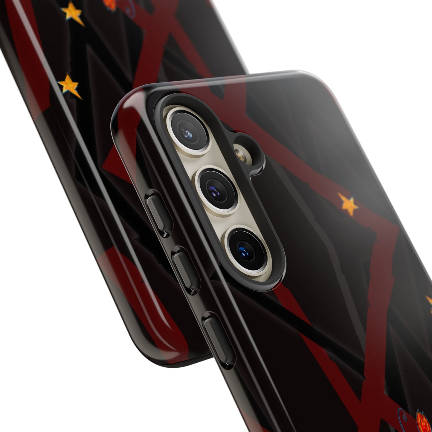 Tough Cases - Google Pixel - Samsung Galaxy - Motiv: Katze schwebt und Ranken, H 5,26 cm, Mikado3