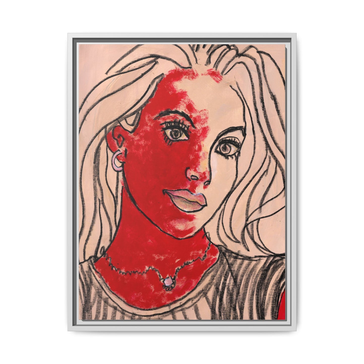 Matte Canvas, Framed (Multi-color) - Motiv: Christina, H 45,72 bis 76,20 cm