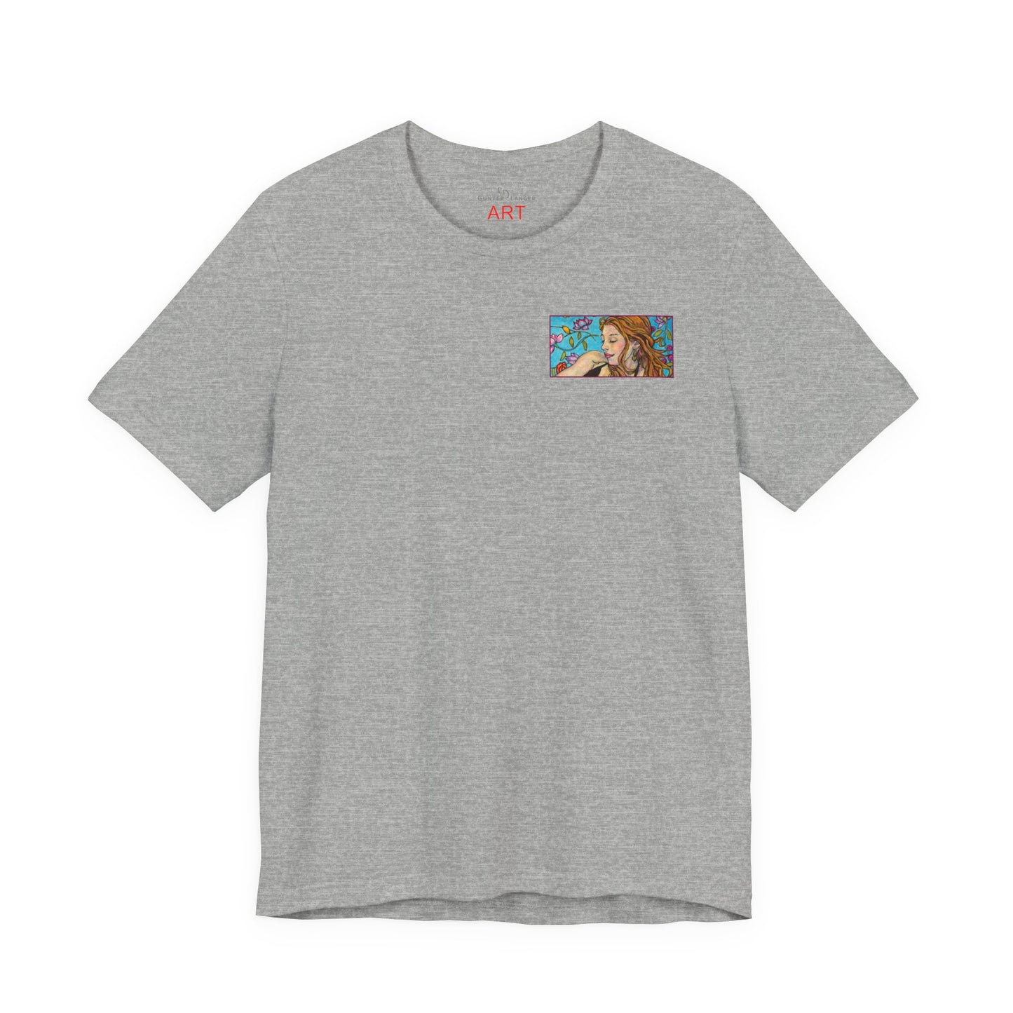 Unisex Jersey Short Sleeve Tee - Motiv: Ida (Ausschnitt H 5,8 cm) & Rückseite Ida, H 26 cm