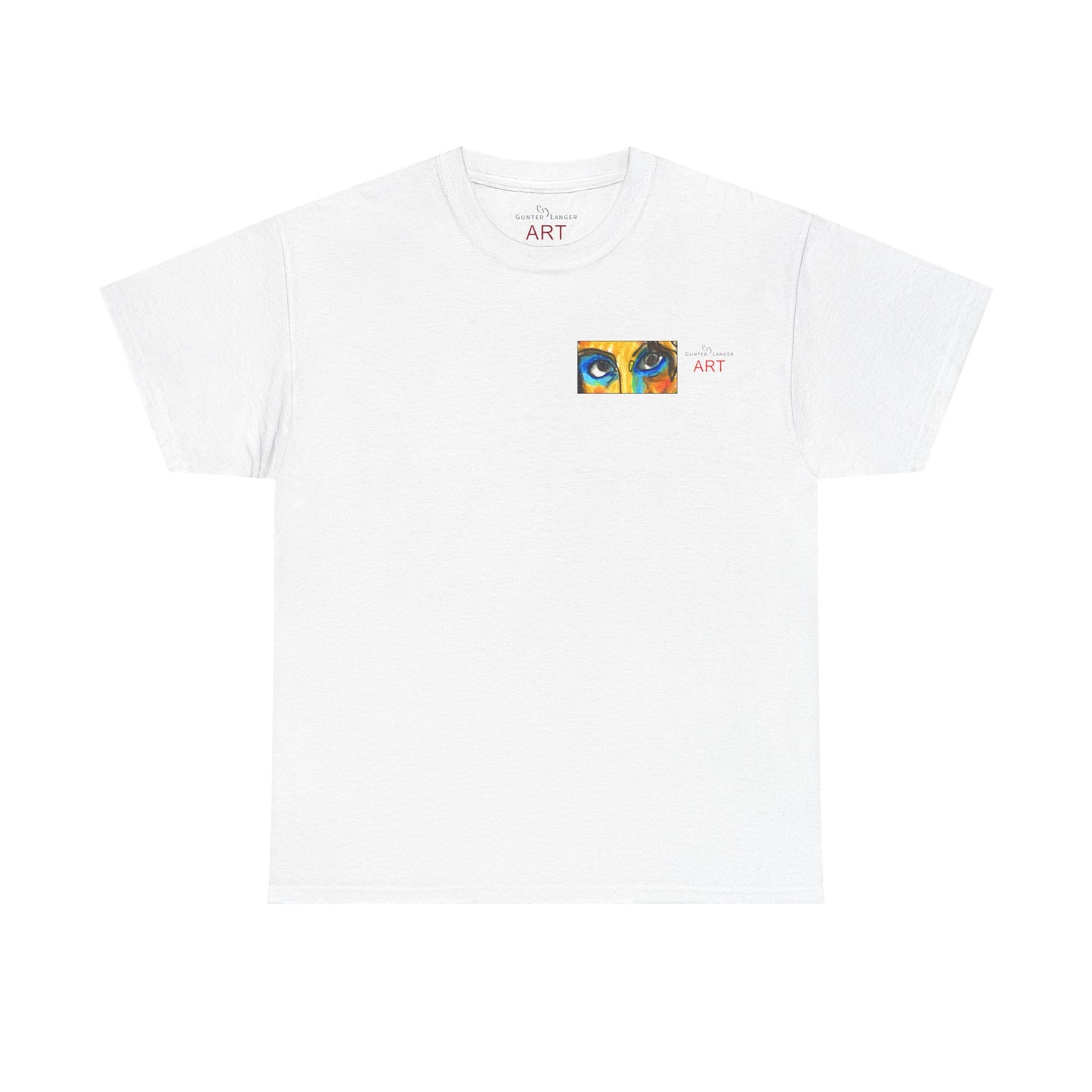 Unisex Heavy Cotton Tee - Motiv Augen & Frechdax, Neck Label