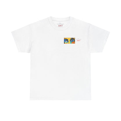 Unisex Heavy Cotton Tee - Motiv Augen & Frechdax, Neck Label