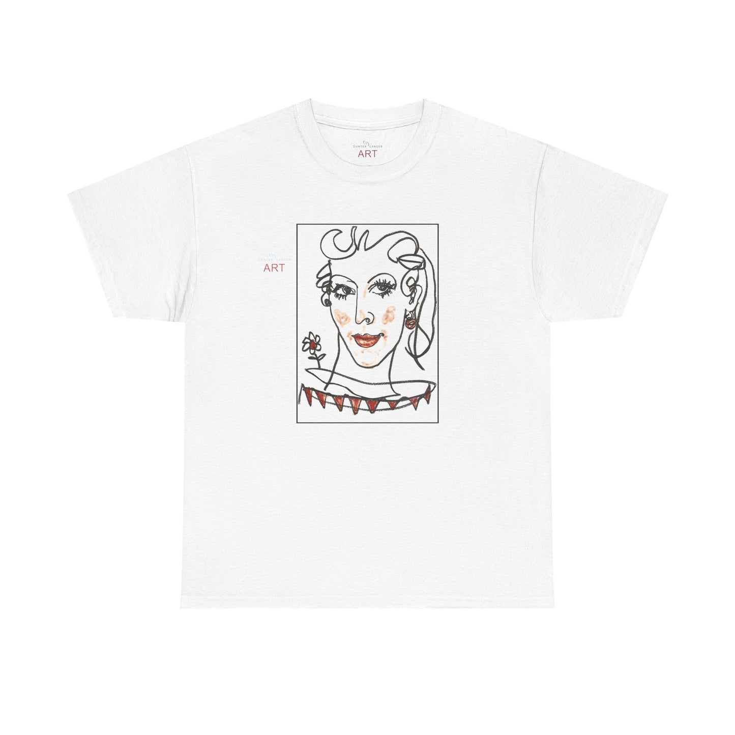 Unisex Heavy Cotton Tee - Motiv:  Front Lina, Neck Label