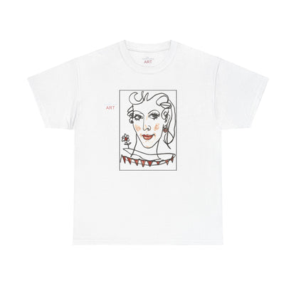 Unisex Heavy Cotton Tee - Motiv:  Front Lina, Neck Label