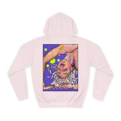 Unisex College Hoodie - Motiv: Rückseite Hanna, H 48,5 cm (violett)