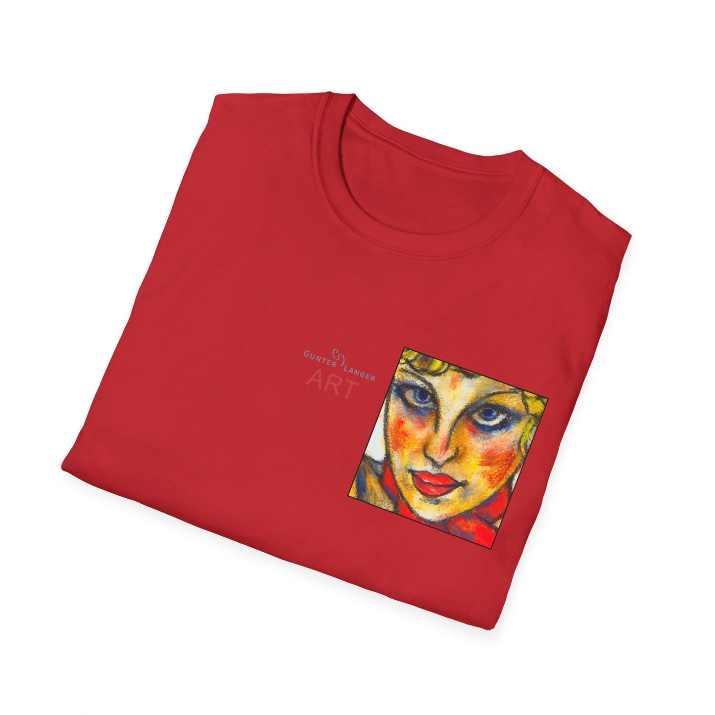 Unisex Softstyle T-Shirt - Motiv: Front Ina (Ausschnitt H 13,5 cm) & Ina, Rückseite (groß H 27 cm)