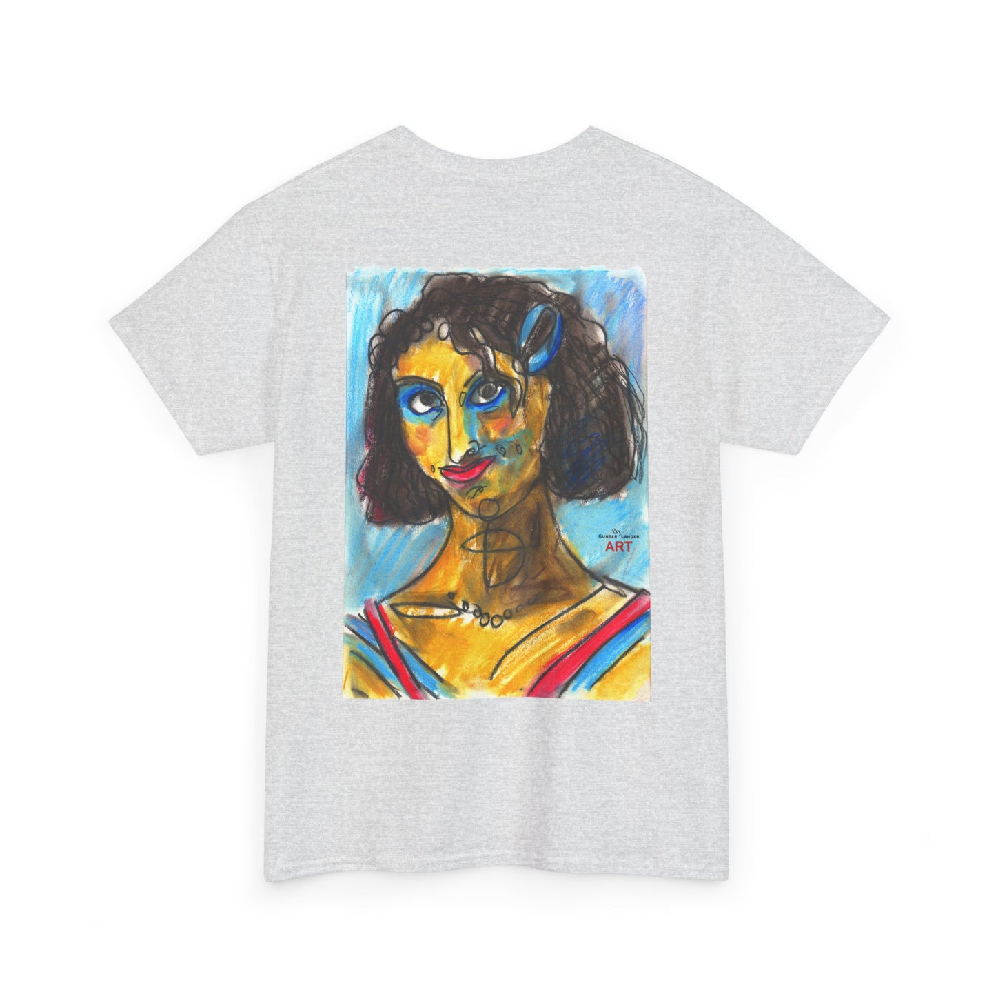 Unisex Heavy Cotton Tee - Motiv Augen & Frechdax, Neck Label