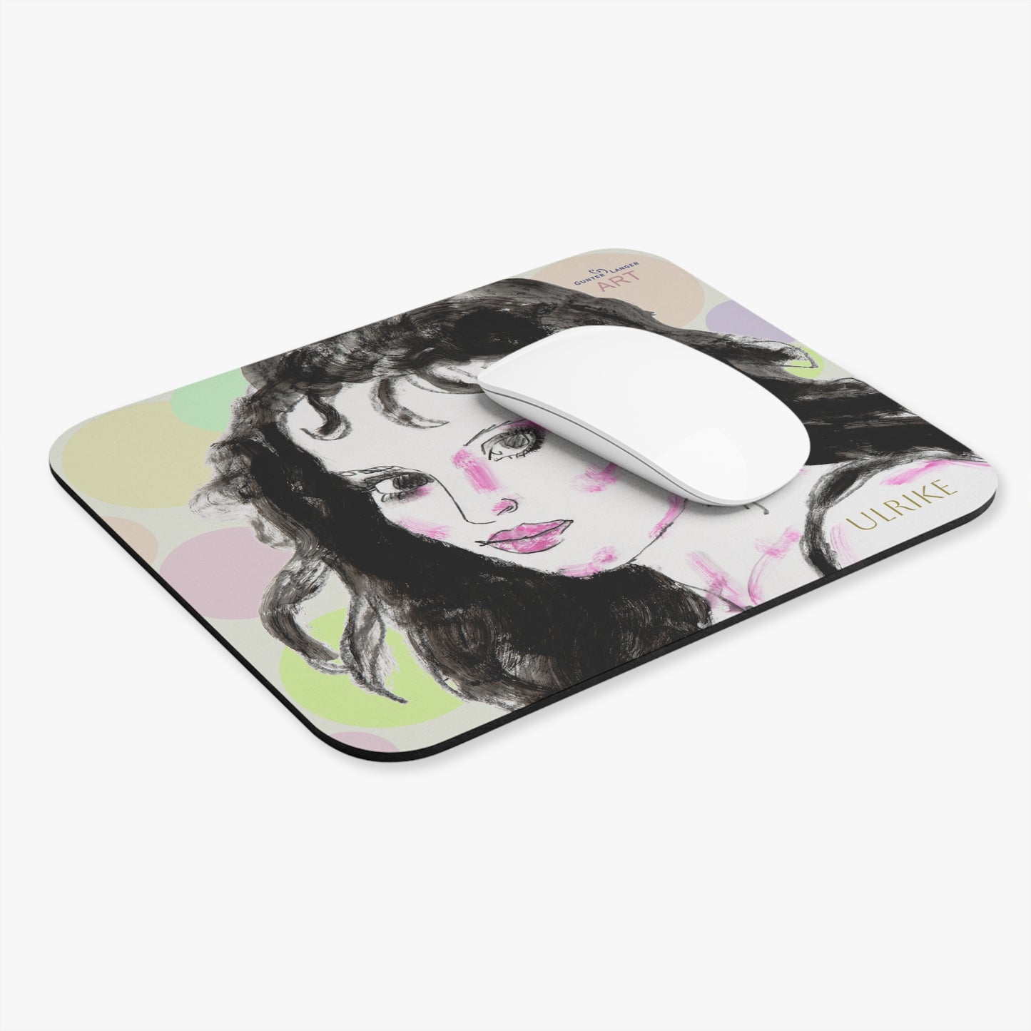 Mouse Pad (Rectangle) - Motiv: Ulrike, Kreise