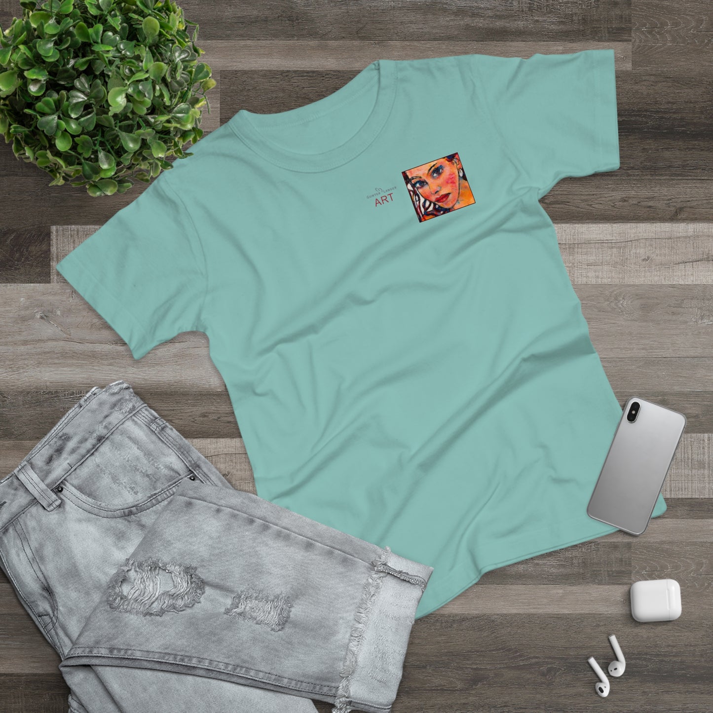 Single Jersey Women's T-shirt - Motiv: Lea, H 7 cm