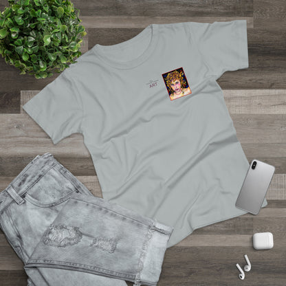 Single Jersey Women's T-shirt - hell - Motiv: Antonietta, Ausschnitt, H 9 cm