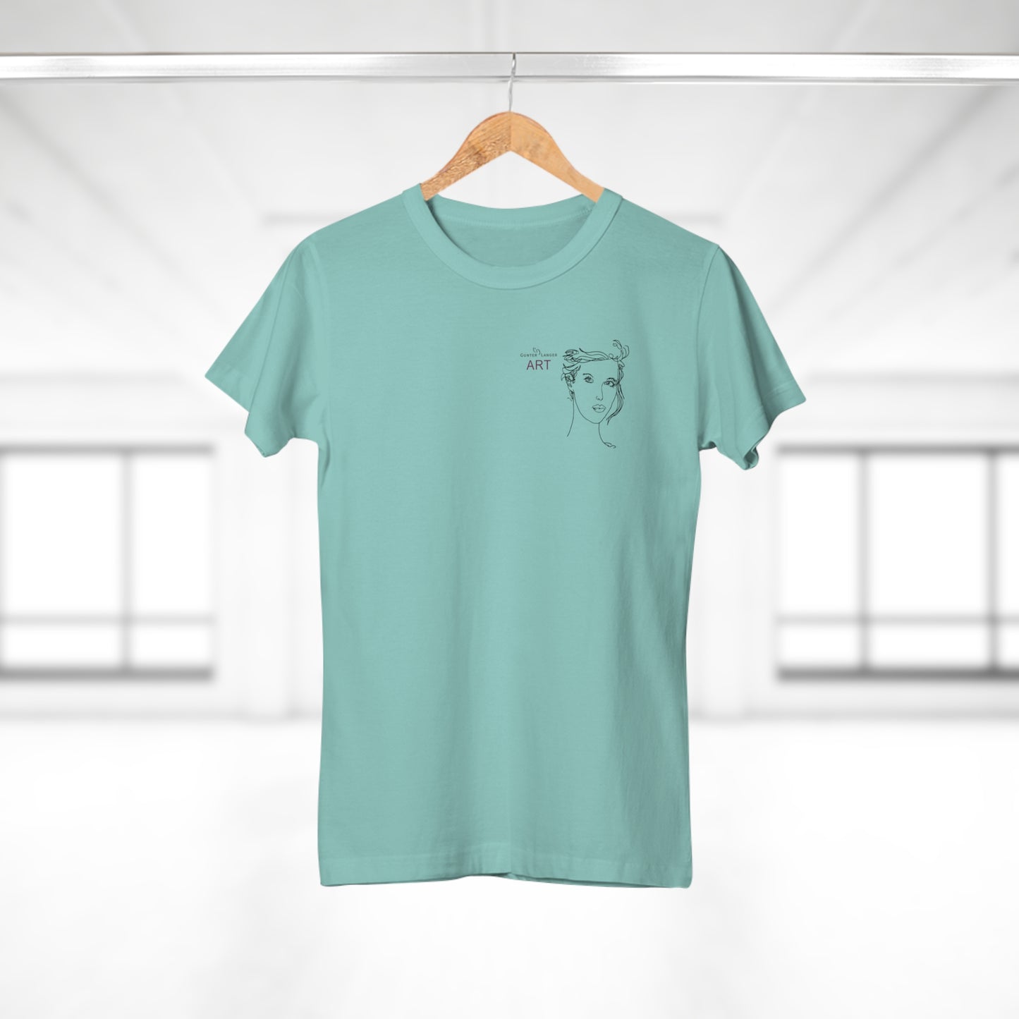 Single Jersey Women's T-shirt - hell - Motiv: Helena, H 11,5 cm
