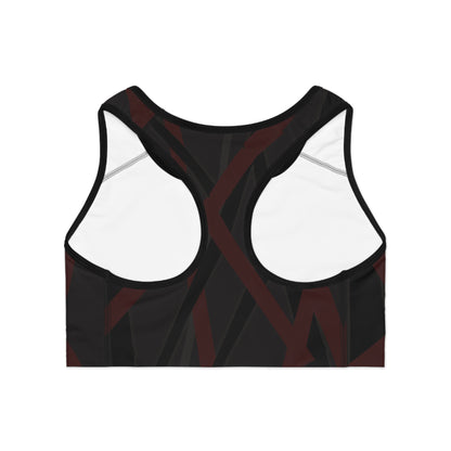 Sports Bra (AOP) - Motiv: Mikado, Schwarz 2