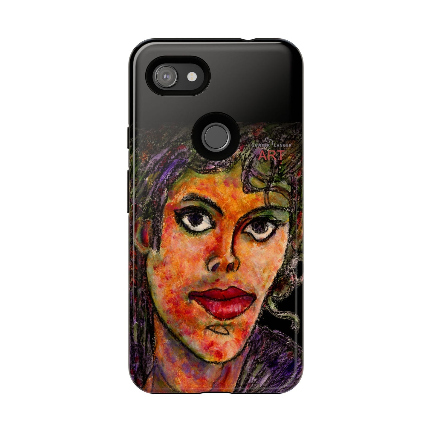 Tough Cases - Google Pixel - Samsung Galaxy - Motiv: MJ, Schwarz