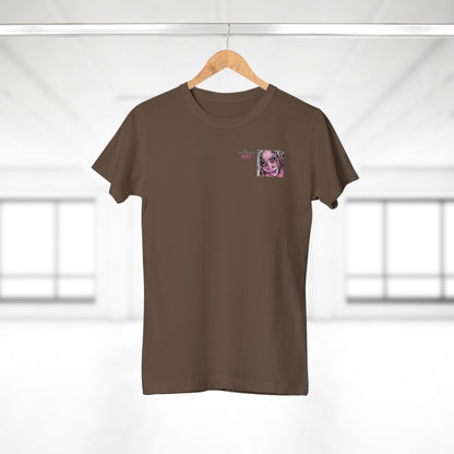 Single Jersey Women's T-shirt- dunkel - Motiv: Stella, Ausschnitt, H 6,3 cm