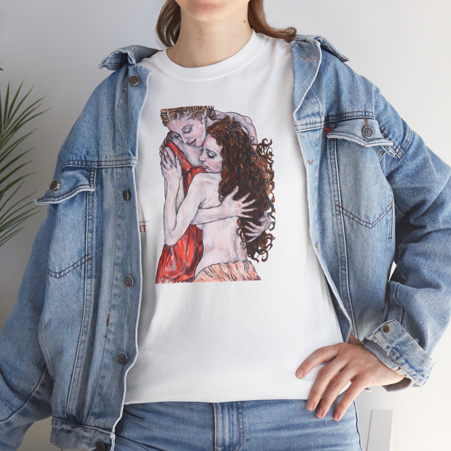 Unisex Heavy Cotton Tee - Mutter und Tochter - Motiv: Front  Bei dir,   H 30 cm