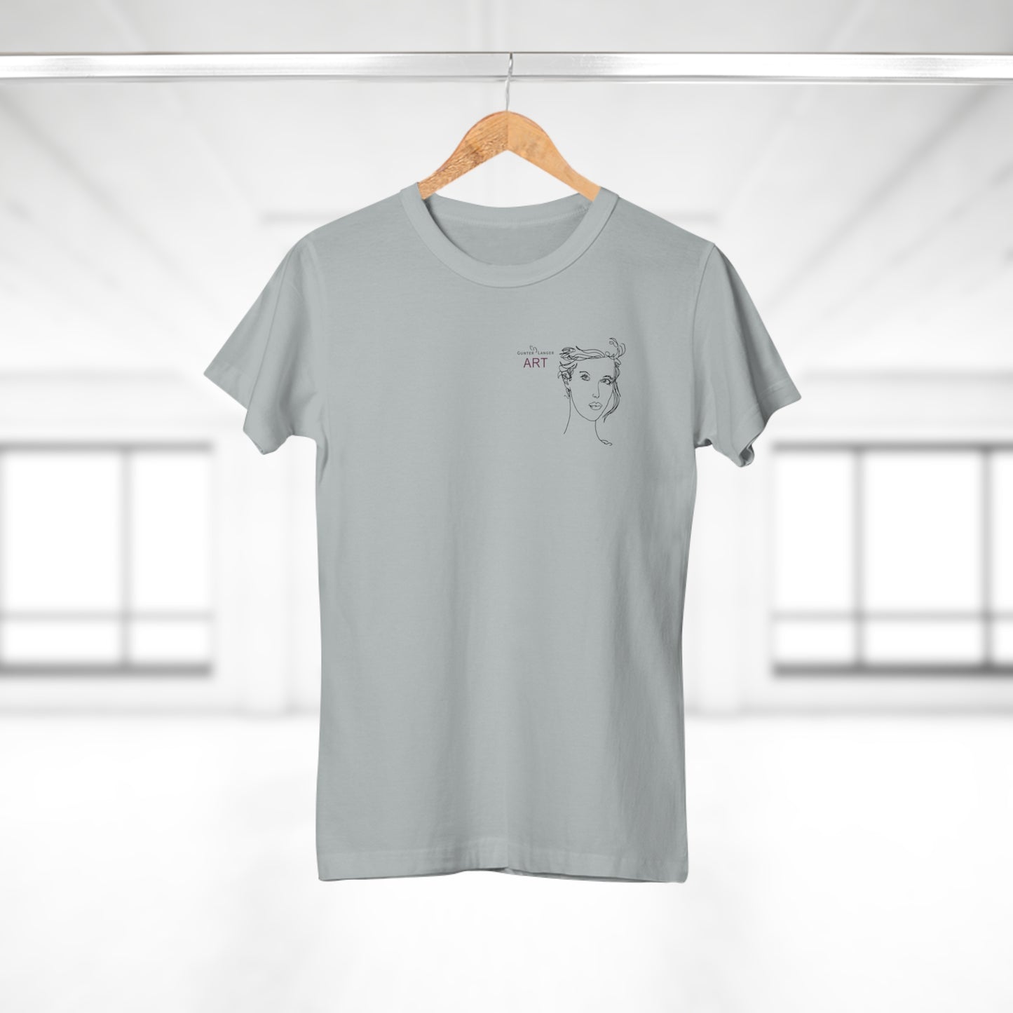 Single Jersey Women's T-shirt - hell - Motiv: Helena, H 11,5 cm