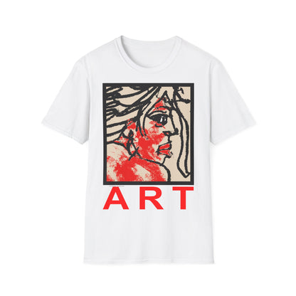 Unisex Softstyle T-Shirt - Motiv: Front Ria, H 43 cm