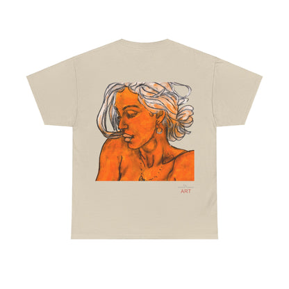 Unisex Heavy Cotton Tee - Motiv: Rückseite Amara, H 39 cm