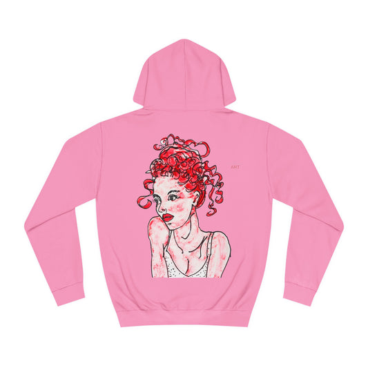 Unisex College Hoodie - Motiv: Frontseite Logo & Rückseite Mila