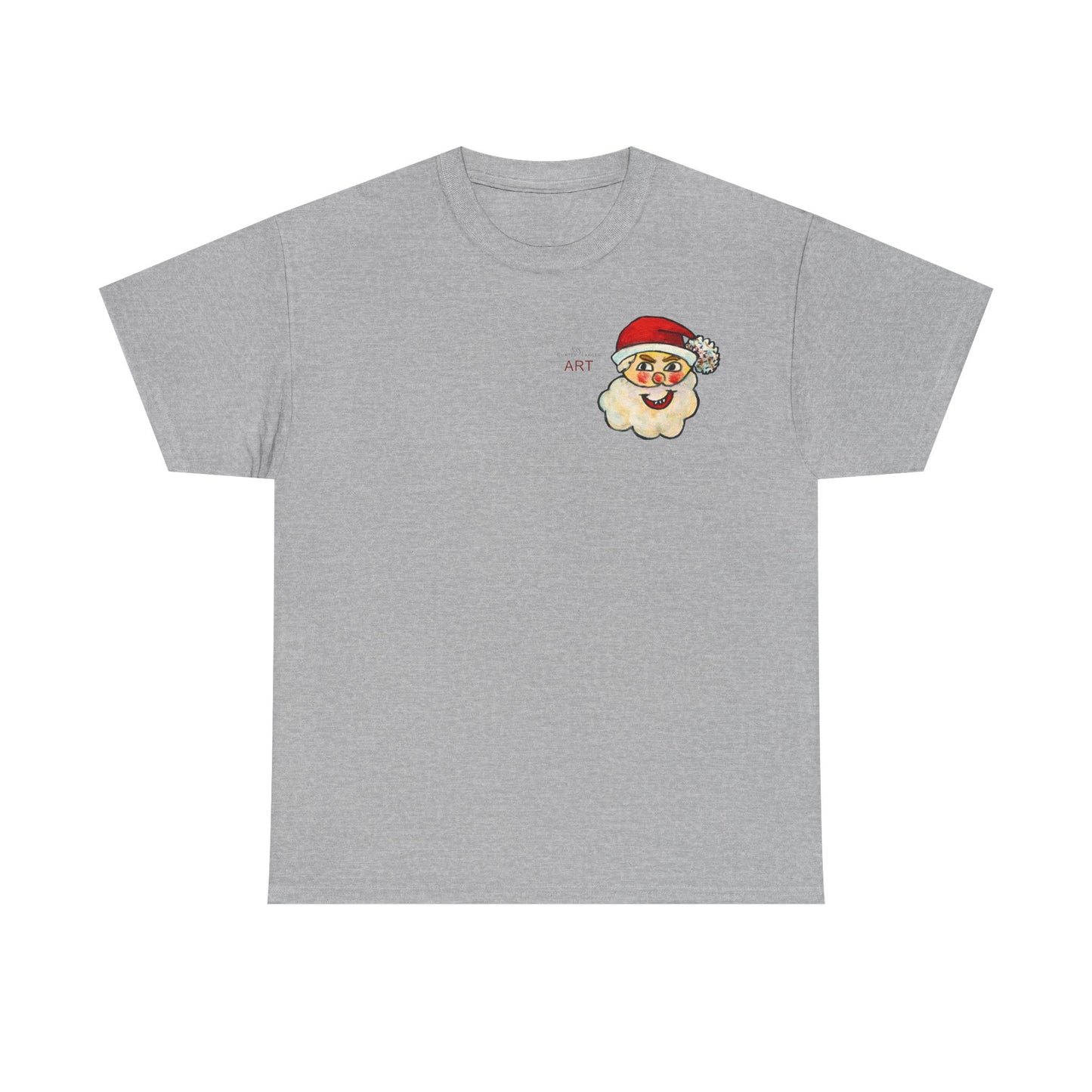 Unisex Heavy Cotton Tee - Motiv: Weihnachtsmann, H 13 cm