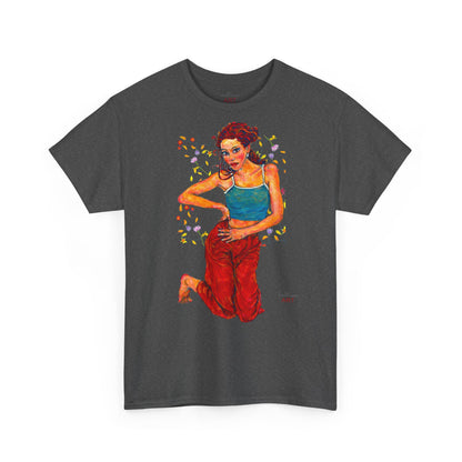 Unisex Heavy Cotton Tee - Motiv: Motiv Lea, Ranken, 49cm, Neck Label