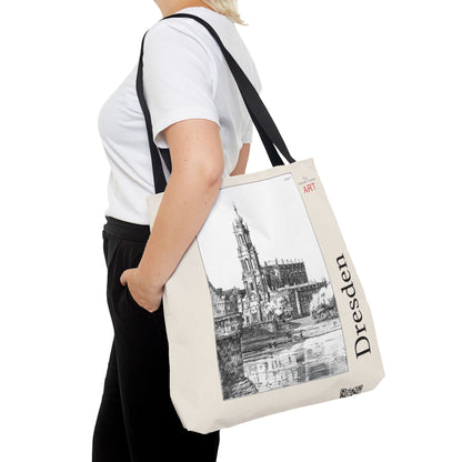 Tote Bag (AOP) - Motiv: Dresden -  Hofkirche, Bleistift