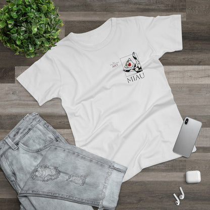 Single Jersey Women's T-shirt - hell - Motiv: Miau, H 9,7 cm