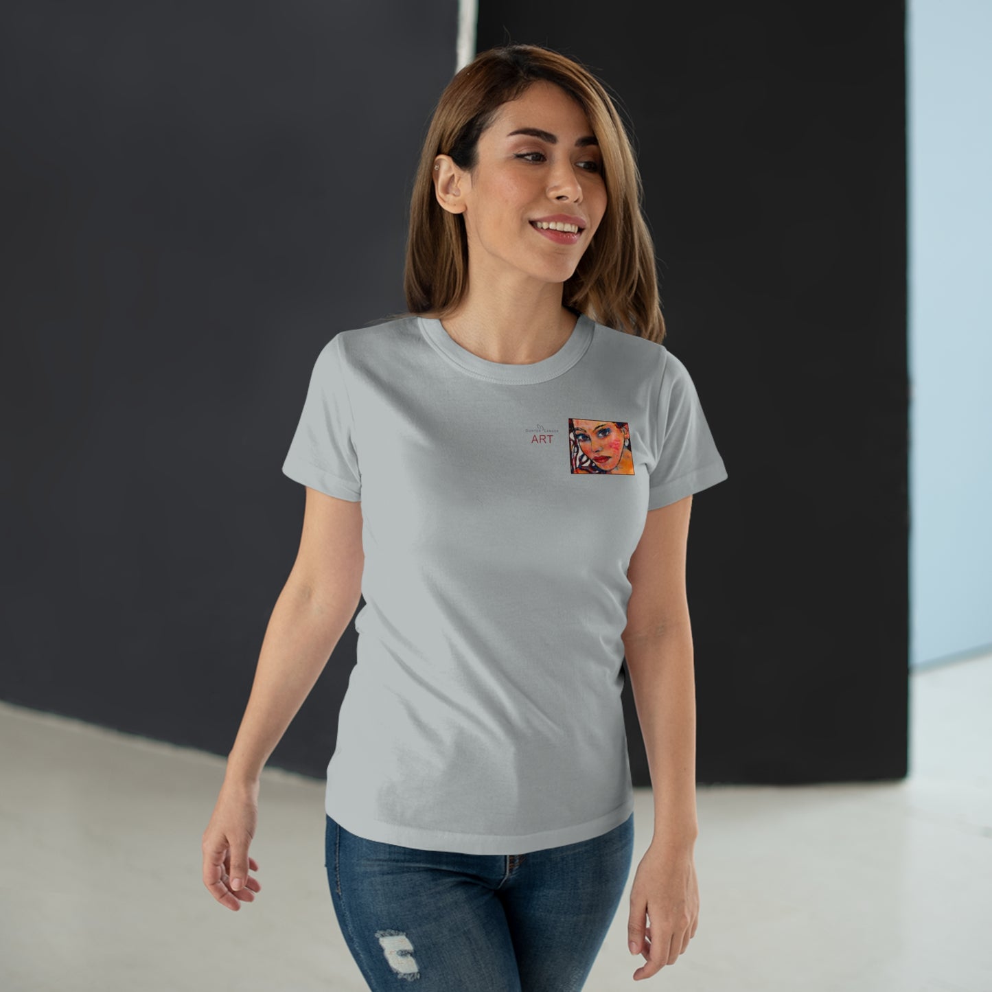 Single Jersey Women's T-shirt - Motiv: Lea, H 7 cm