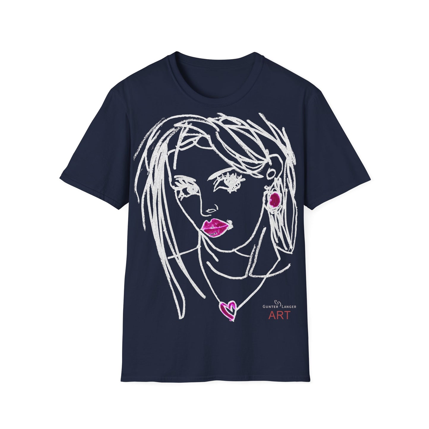 Unisex Softstyle T-Shirt - Motiv: Front Raja, H 49cm sw