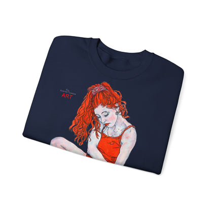 Unisex Heavy Blend™ Crewneck Sweatshirt - Motiv: Front Julia & Rückseite Julia