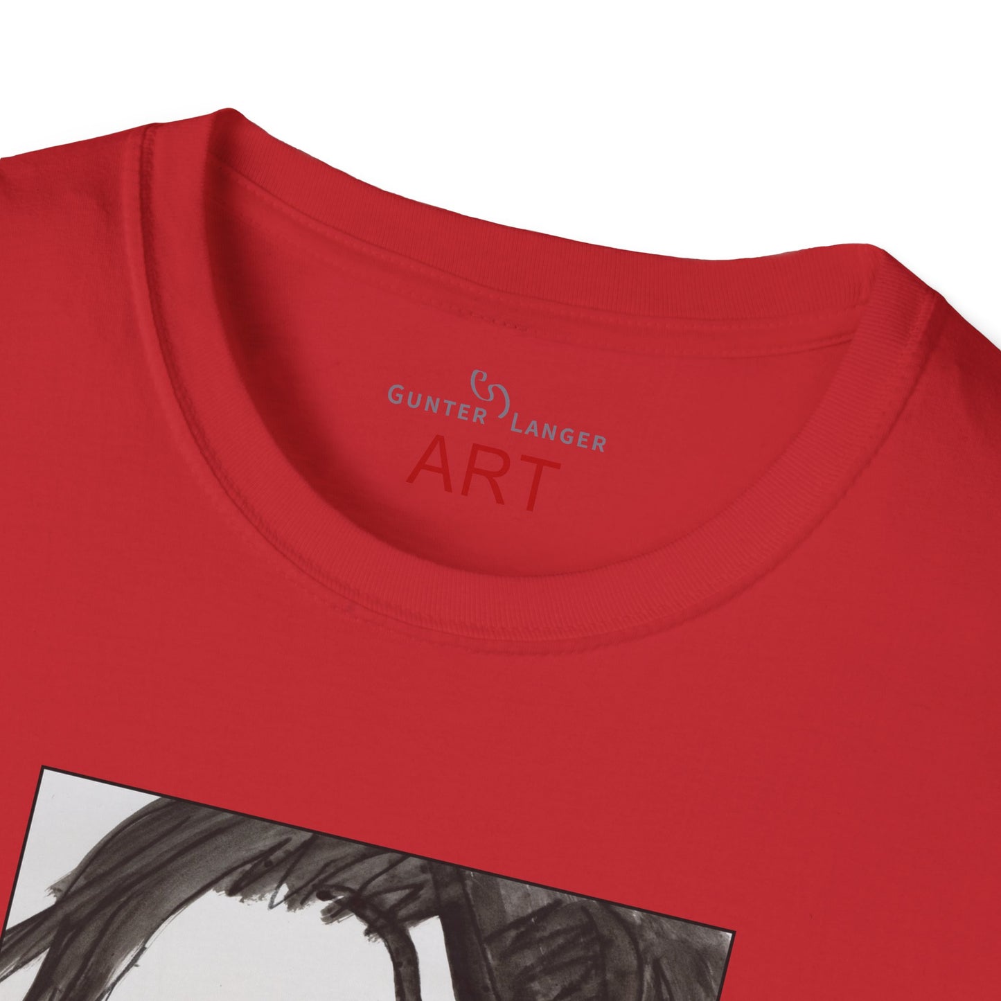 Unisex Softstyle T-Shirt - Motiv: Front & Rückseite Edda, 28,5 cm, Neck Label