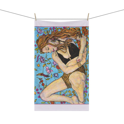 Tea Towels (cotton, poly) - Motiv: Ida, bündig, 46 x 76 cm, Veilchen