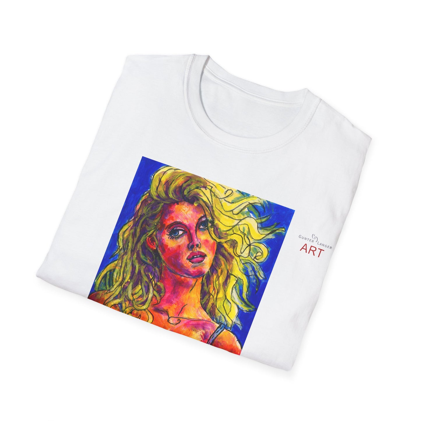 Unisex Softstyle T-Shirt - Motiv: Front Mascha,  H 33cm Korr2 sw