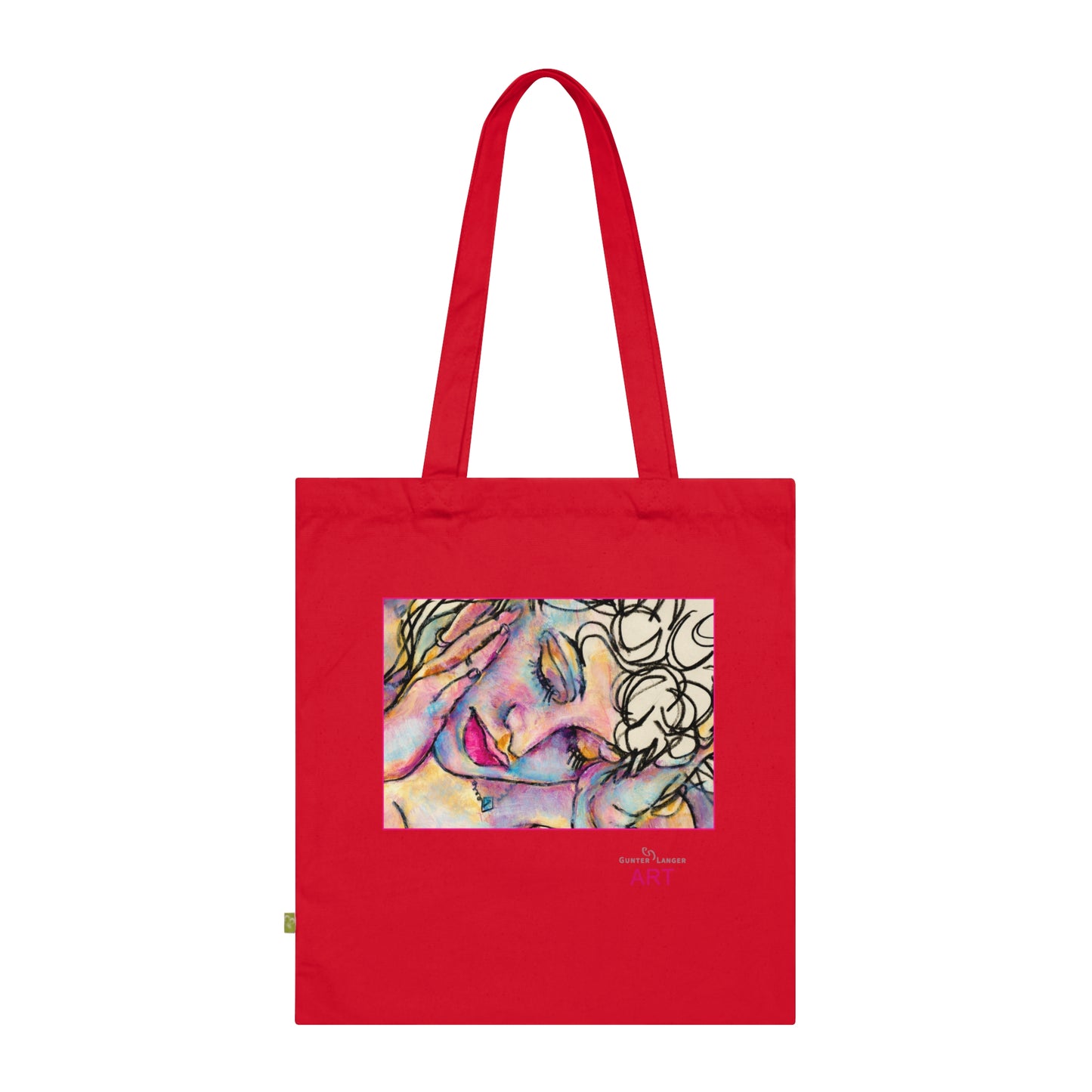 Organic Cotton Tote Bag - Motiv: Mara2,  einseitig bedruckt, H 17,3 cm